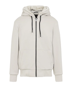 Moose Knuckles Logo-Plaque Drawstring Zipped Hoodie