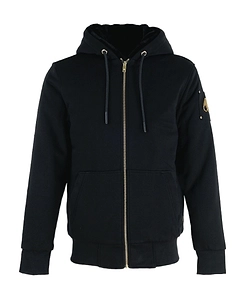 Moose Knuckles Zip-Up Drawstring Hoodie