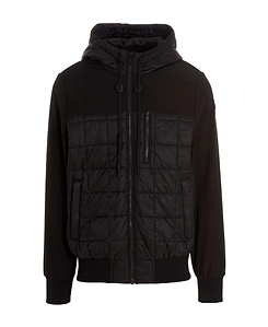 Padded Drawstring-Hooded Jacket