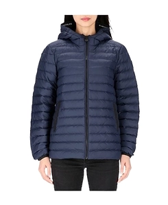Slouchy-Hood Padded-Design Jacket