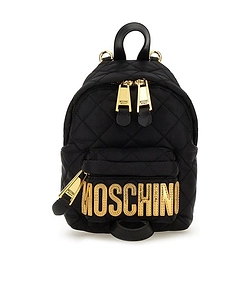 Moschino Logo Detailed Quilted Backpack