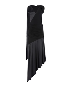 Asymmetrical Midi Dress