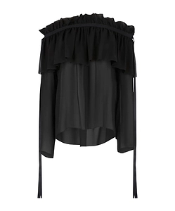 Boat-Neck Silk Top