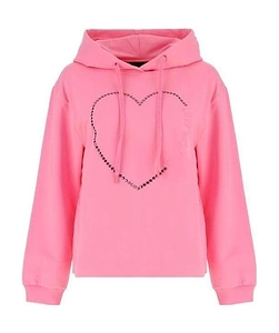 Studded-Heart Logo Hoodie