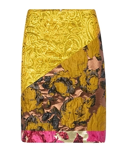 Jacquard-Effect Midi Skirt