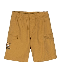 Teddy Bear-Patch Cargo Shorts