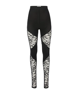 Nina Ricci Patchwork Lace Panel Leggings