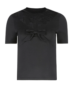 Nina Ricci Lace Panel Bow Top