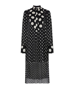 Polka Dot Silk Mini Dress