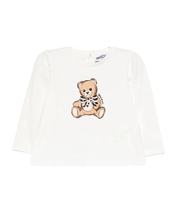 Moschino Kids Teddy Bear Printed Crewneck T-Shirt