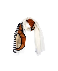 Teddy Bear Printed Scarf