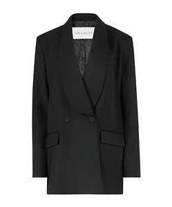 Wool Gabardine Double-Breasted Blazer
