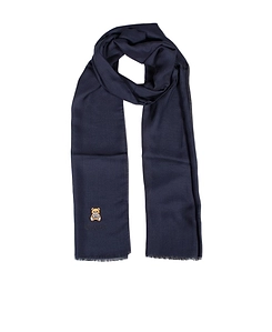 Teddy Patch Logo-Print Scarf