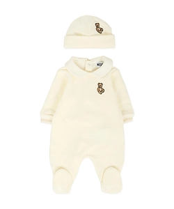 Teddy-Embroidered Babygrow Set