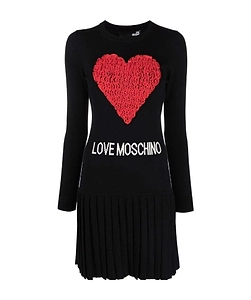 Tulle-Heart Logo Knit Dress