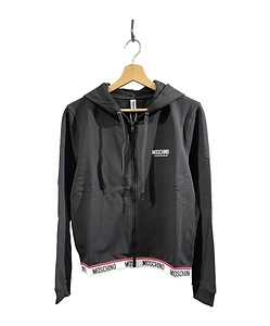 Zippered Hooded Sweatshirt