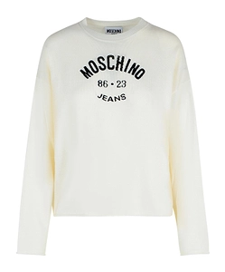 Moschino Jeans Logo Embroidered Knitted Jumper