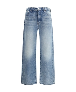 Mother Logo Patch Wide Leg Jeans