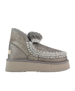 Braided-Trim Platform Boots