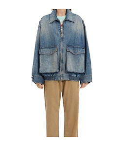 Zip-Up Denim Jacket