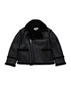 Mm6 Maison Margiela Kids Shearling-Collar Jacket