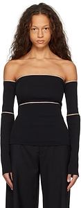 Off-Shoulder Ribbed-Knit Top