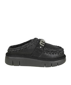 Logo-Lettering Mules