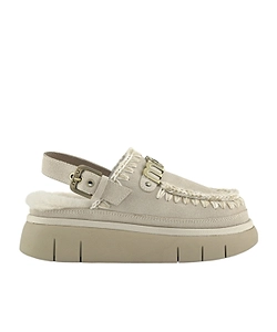 Mou Bounce Logo Lettering Slingback Mules