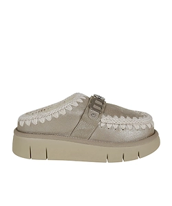 Mou Bounce Logo-Plaque Braided-Trim Platform Sandals
