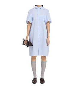 Mm6 Maison Margiela Poplin Shirt Dress