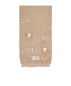 Rectangular Ribbed Knit Scarf