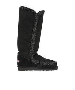 Mou Contarst Stitched Knee-Length Boots