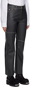 Straight-Leg Leather Trousers
