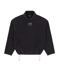 High-Neck Drawstring-Hem Sweatshirt