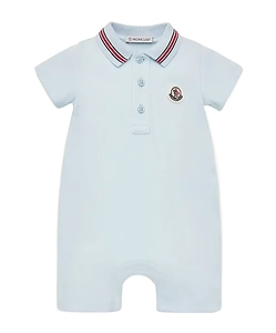 Moncler Enfant Logo Patch Polo-Collar Romper