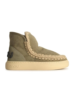 Mou Eskimo Whipstitch-Trim Round-Toe Ankle Boots
