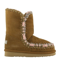 Mou Eskimo Overstiching Chunky-Sole Ankle Boots