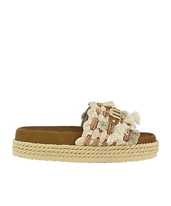 Mou Monoband Rope Fringed Sandals