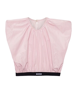 Logo-Print Cropped Blouse