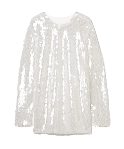 Sequined Crew-Neck Mini Dress
