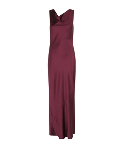 Norma Kamali Sleeveless Drape Maxi Dress