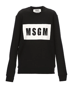Msgm Logo Print Crewneck Sweatshirt