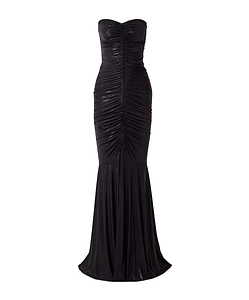 Strapless Shirred Gown