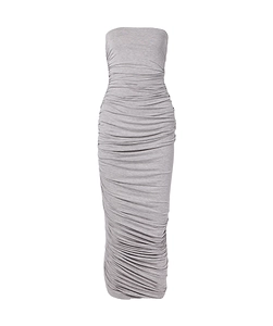 Strapless Pleated Dress