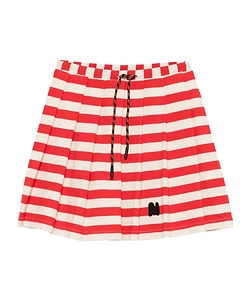 Striped Pleated Skirt