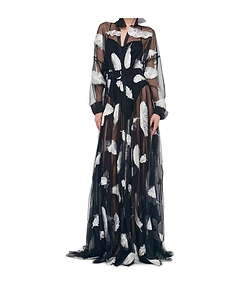 Super Os Bf Nk Shirt Flared Gown