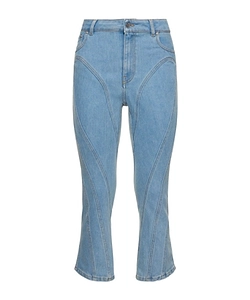 Belt-Loop Three-Quarter Jeans