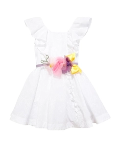 Cotton Muslin Dress With Belt