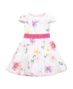 Floral Print Cotton Poplin Dress