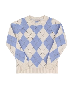 Diamond Pattern Knitted Sweater